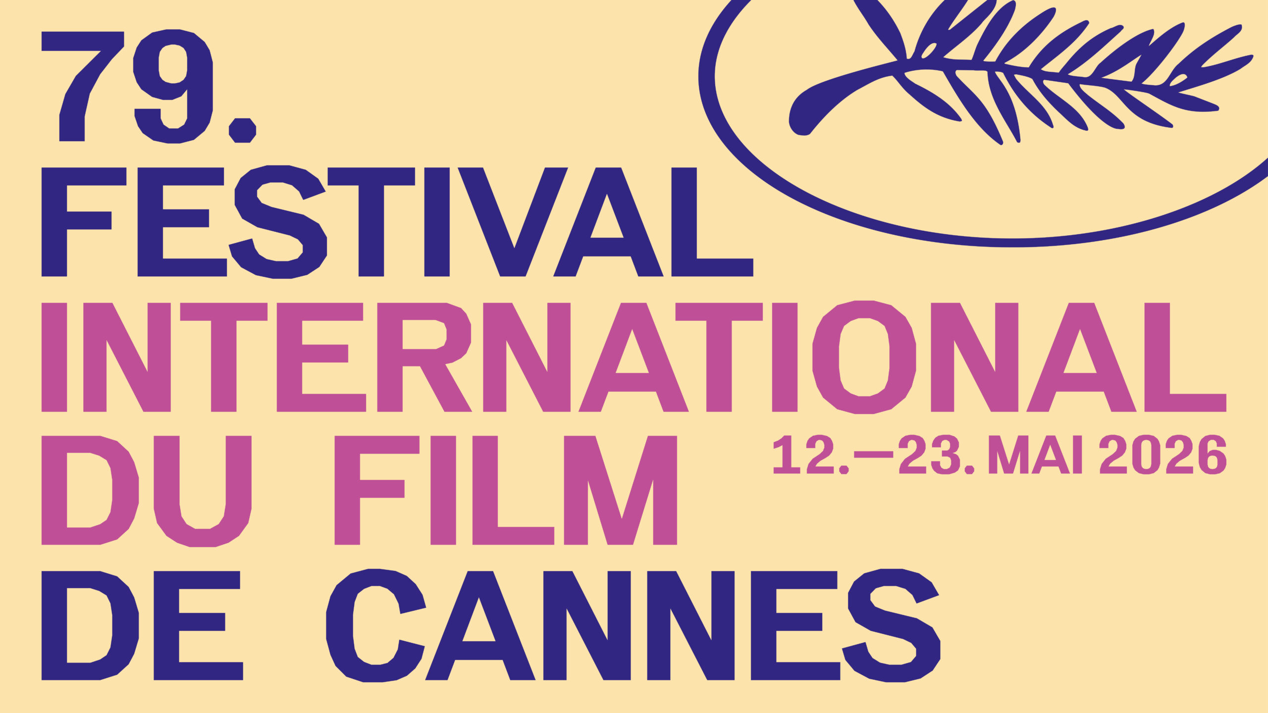 79th Cannes Film Festival poster with dates 12–23 May 2026 shown in multiple color variations
